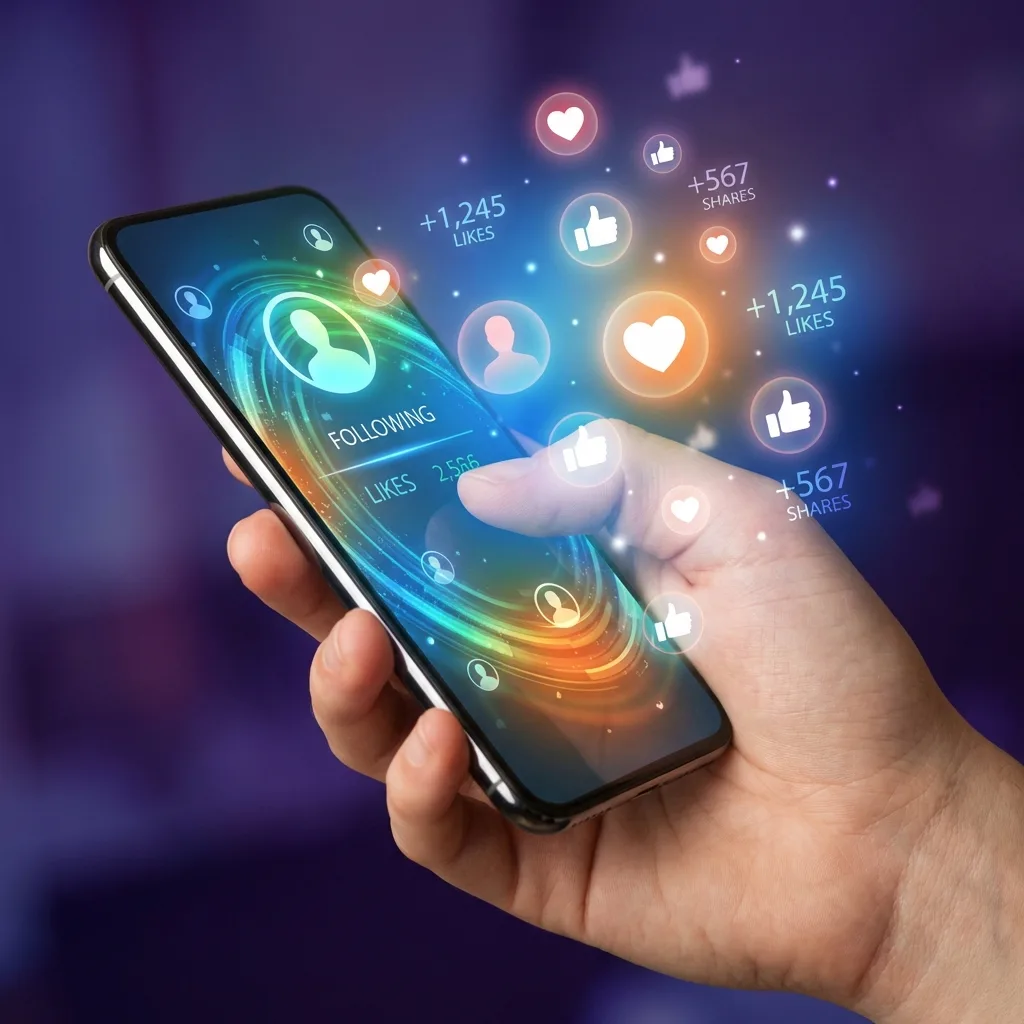 Smartphone exibindo logotipo do Instagram com gráfico de queda ao fundo, simbolizando o declínio do alcance orgânico.