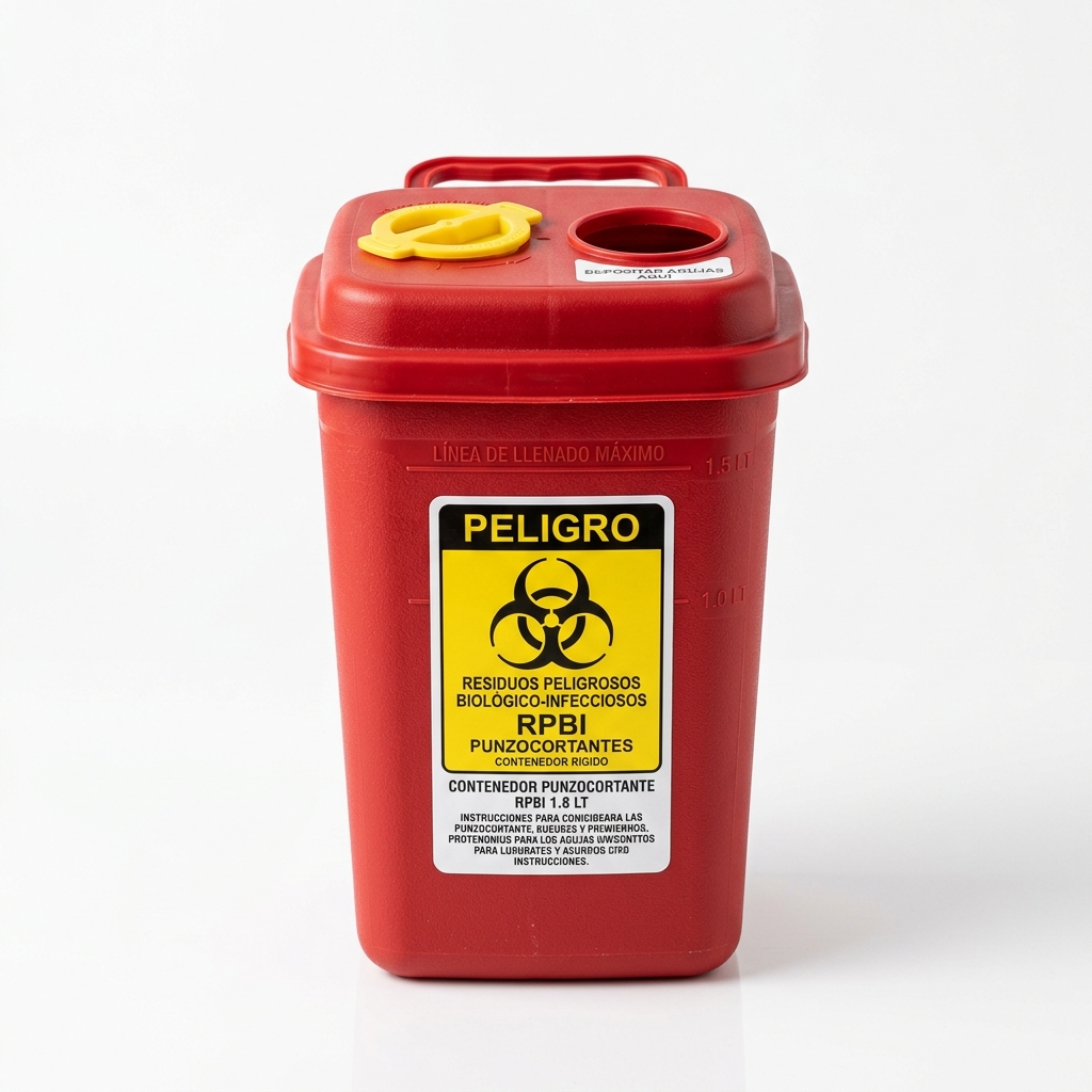 Contenedor Punzocortante RPBI 1 Lt