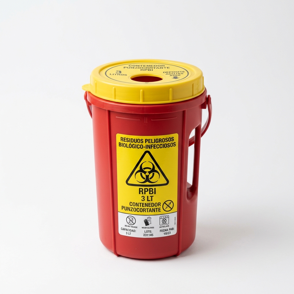 Contenedor Punzocortante RPBI 3 Lt