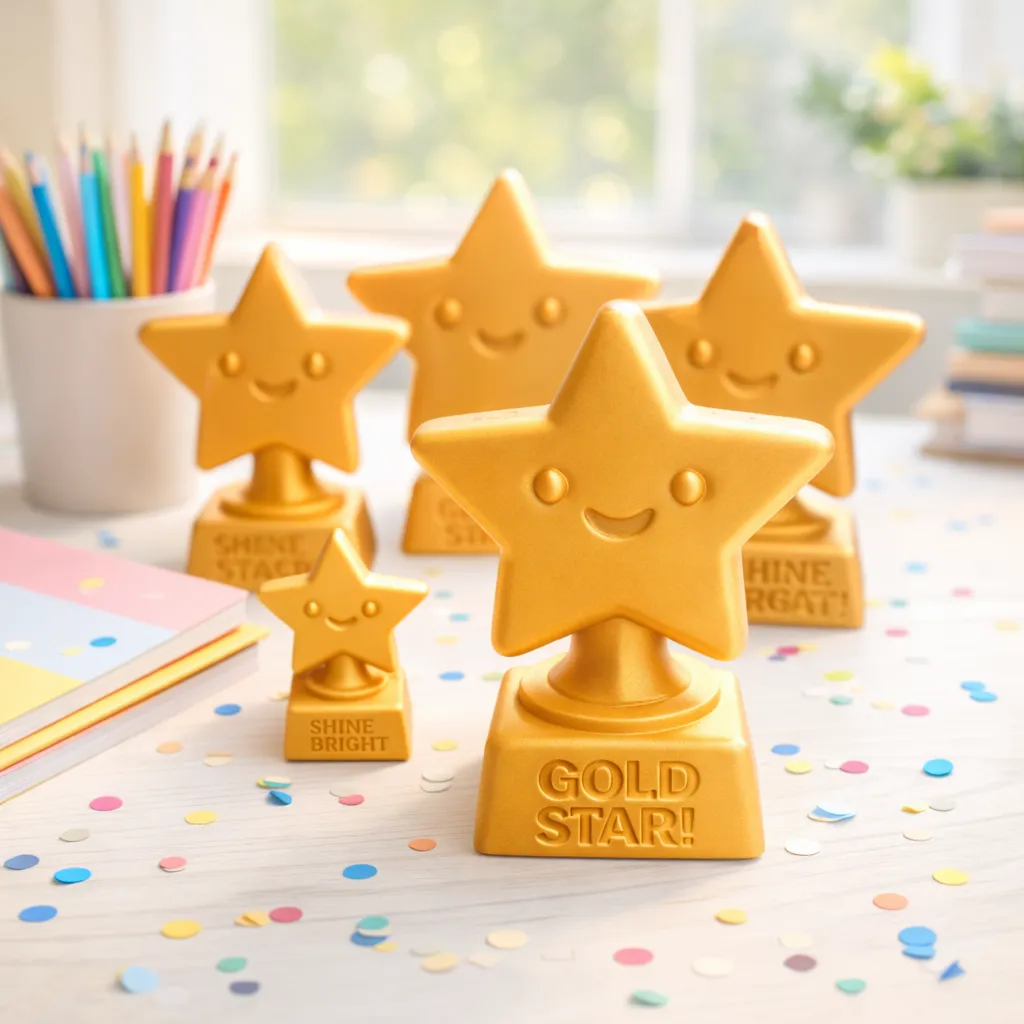 Golden Smile Star Trophy – Personalized with custom message