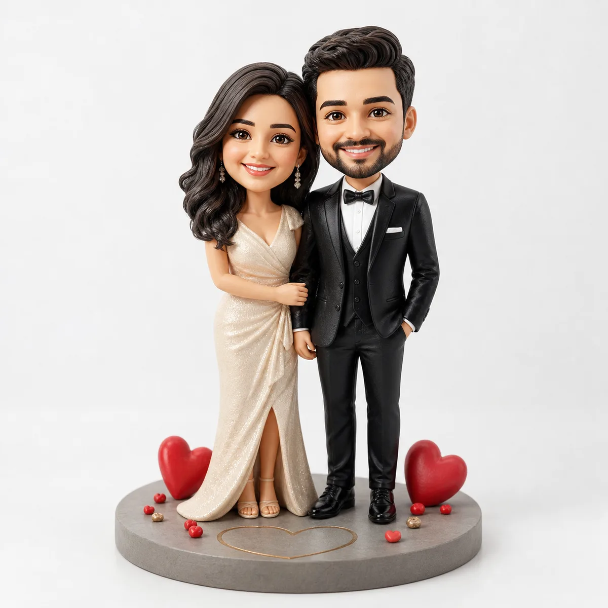 Personalized couple portrait figurine for weddings anniversaries partners and friends