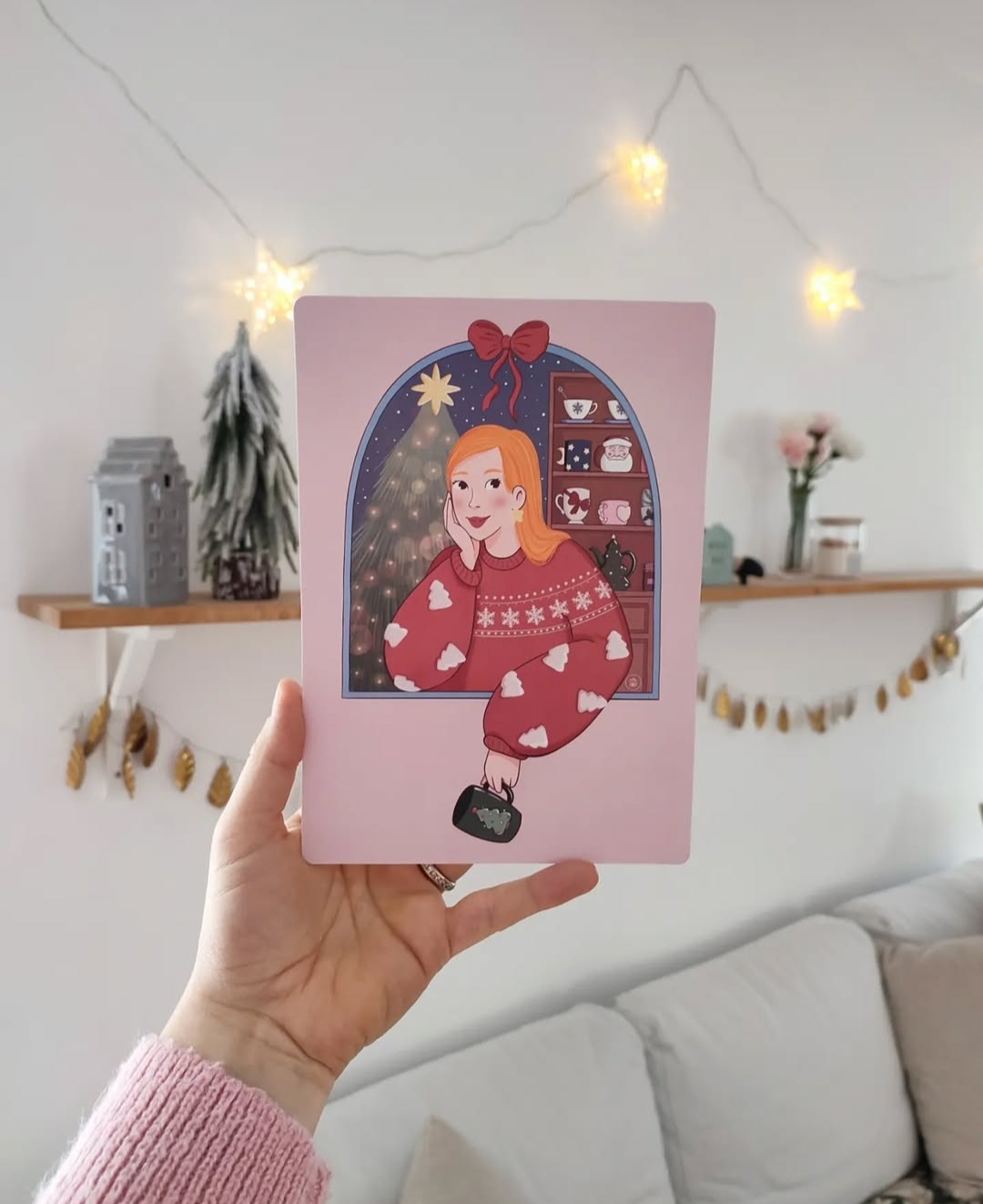 Carte de vœux - Tasses de Noël 