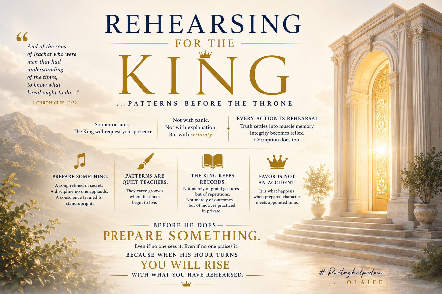 Rehearsing For The King