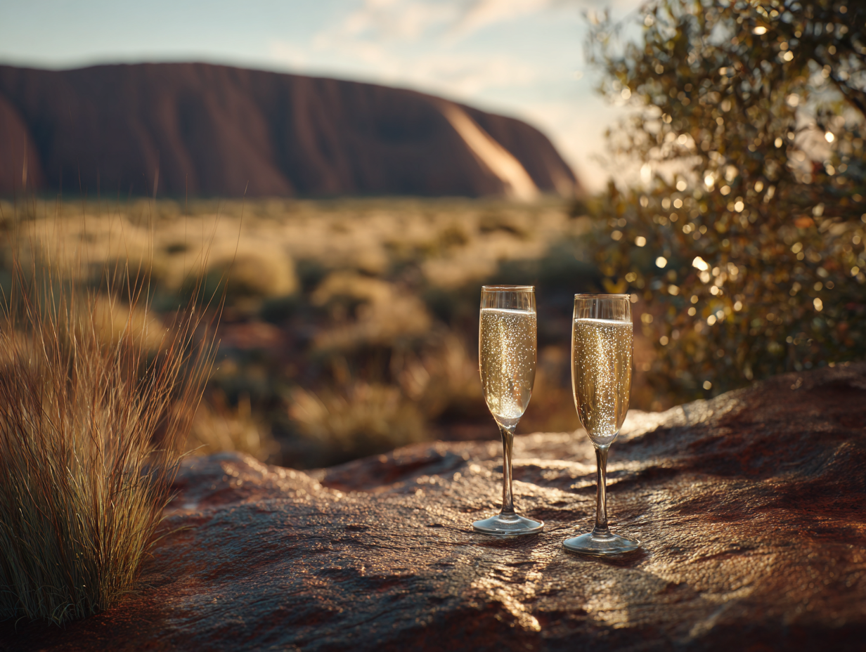 Uluru Sunset Viewing with Sparkling Wine