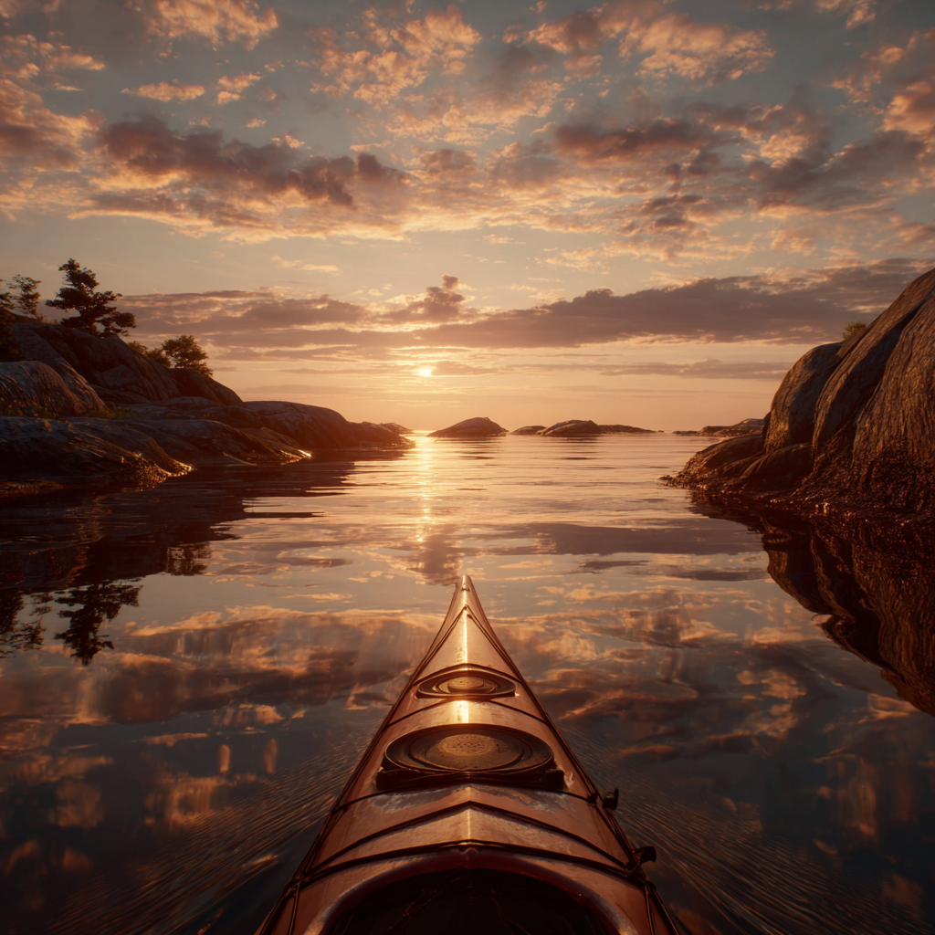 Midnight Sun Kayaking in the Archipelago