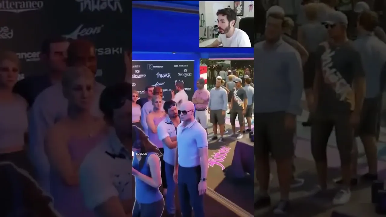 penguinz0 (MoistCr1TiKaL) - MoistCr1TiKaL Gets Impatient in Hitman Game - Woman Holds Up the Queue!