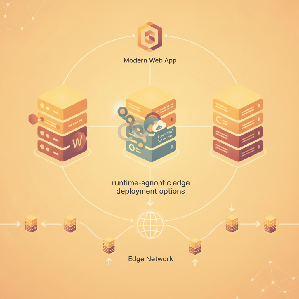 Server racks representing runtime-agnostic edge deployment options for modern web apps