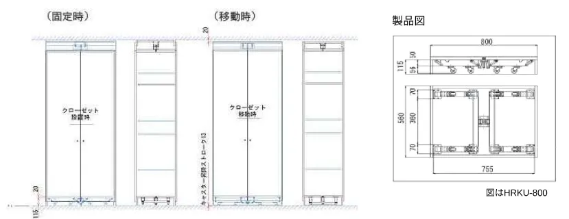 ネオ 移動間仕切り家具装置 ｜ホリエ金物株式会社