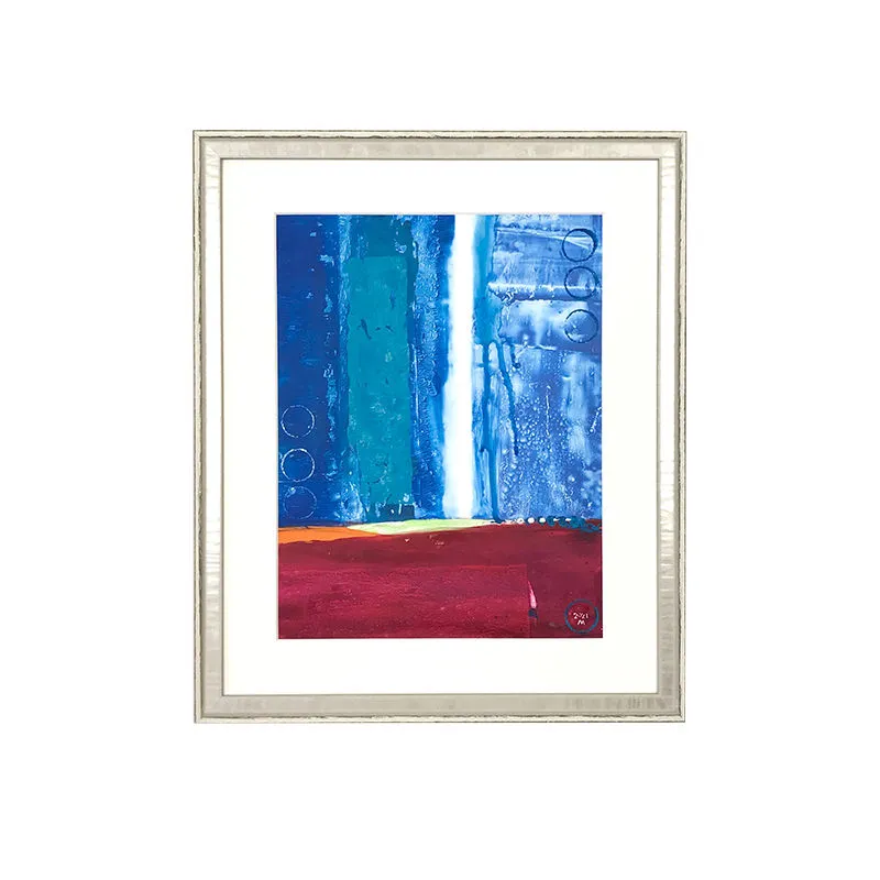 絵画、まあるい色と輝き 画題「想」 2023/530×410/紙本彩色 個展「坂根輝美-こいねがう-」 5/3