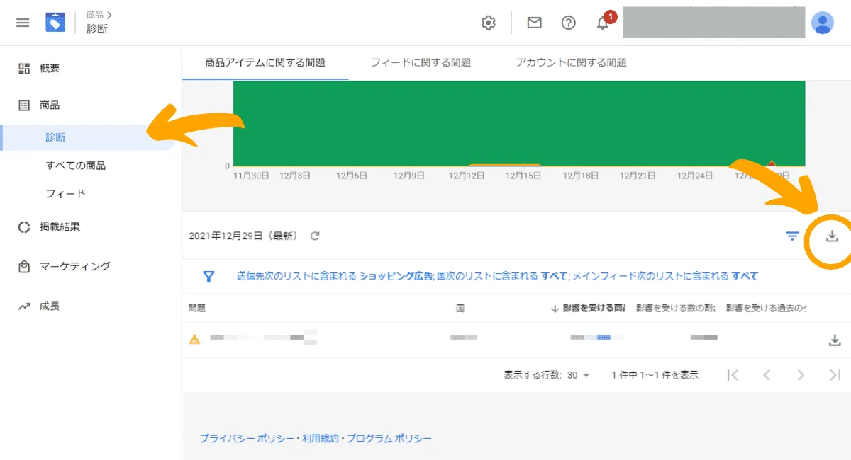 Shopify管理画面で「〇個の商品がGoogleに公開されませんでした Shopify管理画面で「〇個の商品がGoogleに公開されませんでした