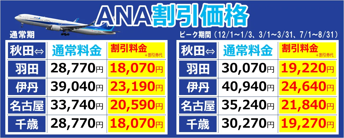 日本航空 ANA 株主割引券