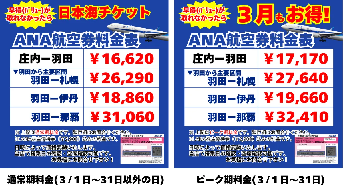 格安航空券】ANA・JAL株主優待券（割引券）販売中！ 日本海チケット・パピルス～あなたの街の金券ショップ～