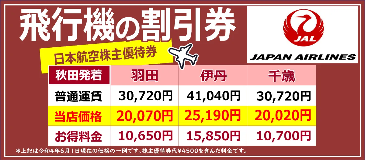 ≪格安販売≫ANA株主優待券4000円/JAL株主優待券4000円 日本海チケット