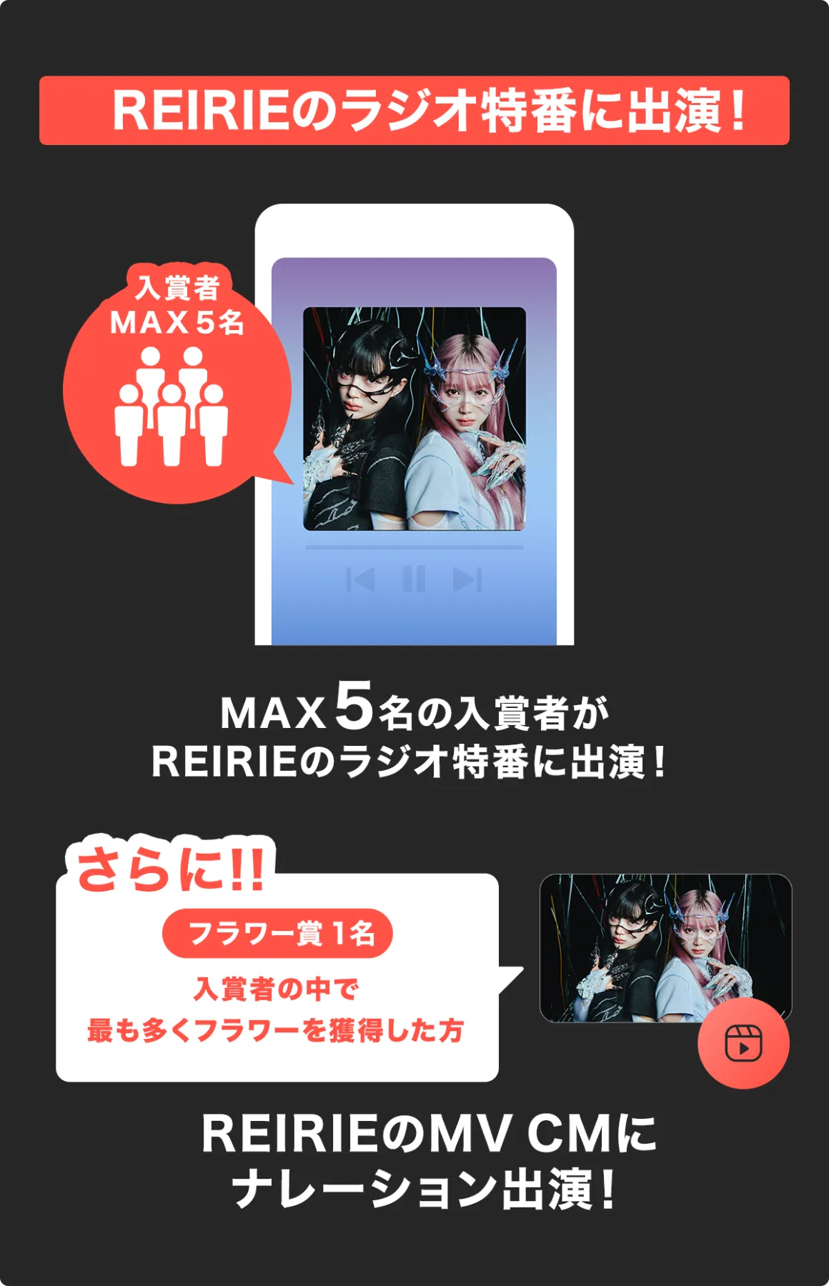 人気ユニット・REIRIEと番組＆CM共演！ REIRIEコラボオーディション