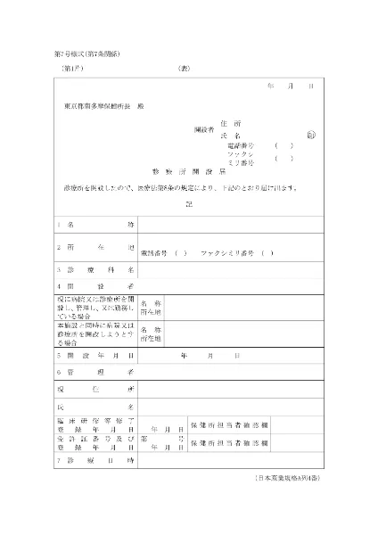 開設届
