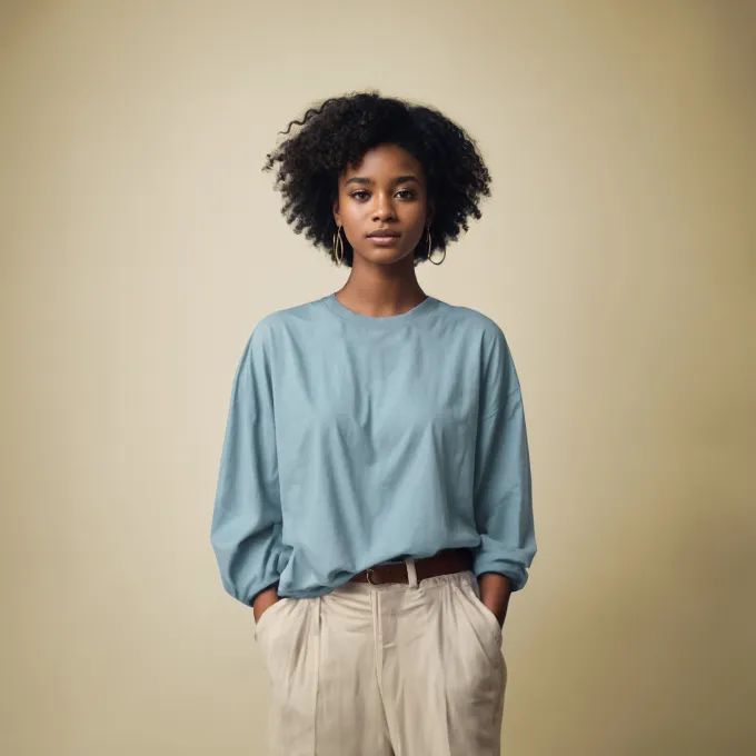 D-FACTORY 6.6oz ロングスリーブコンフォートTシャツ（1.6インチリブ