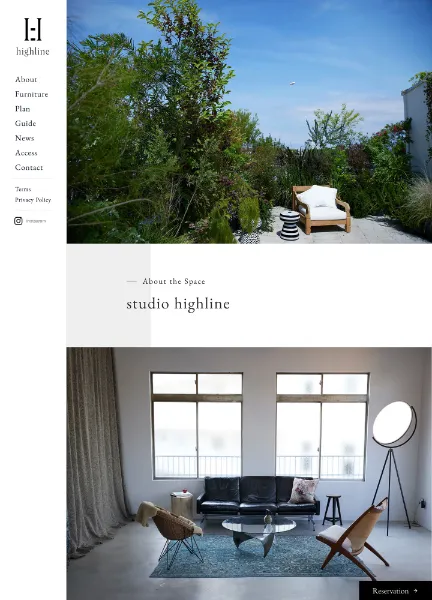 スクリーンショット：studio highline｜渋谷区の撮影スタジオ