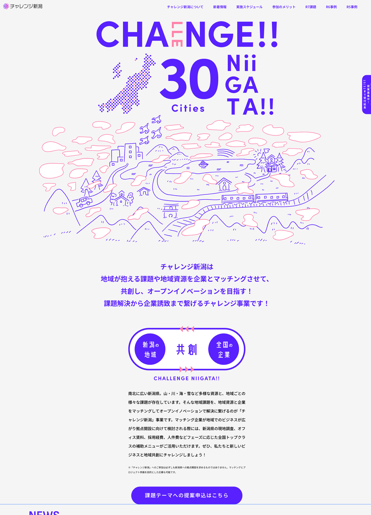スクリーンショット:チャレンジ新潟