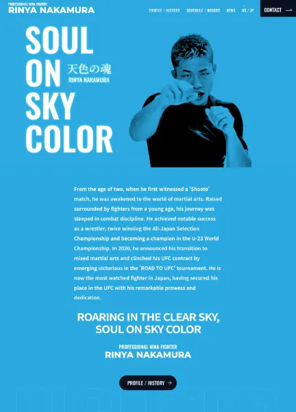 スクリーンショット:RINYA NAKAMURA 中村倫也 Official Website