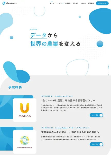 スクリーンショット：デザミス株式会社