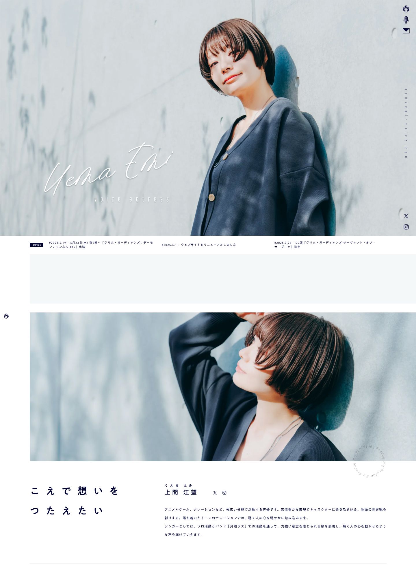スクリーンショット:uemaemi-voice.com