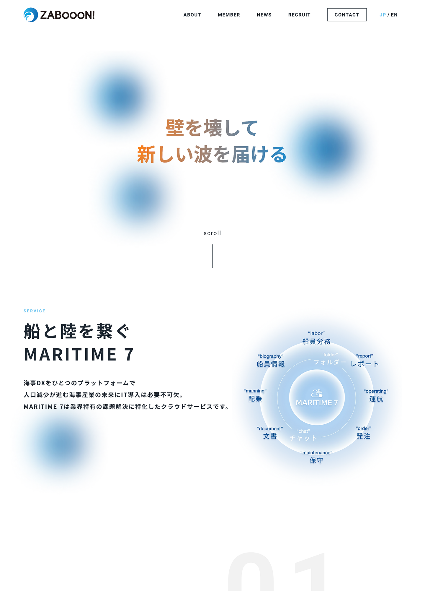 スクリーンショット:株式会社ザブーン | 船員労務・運航・受発注管理