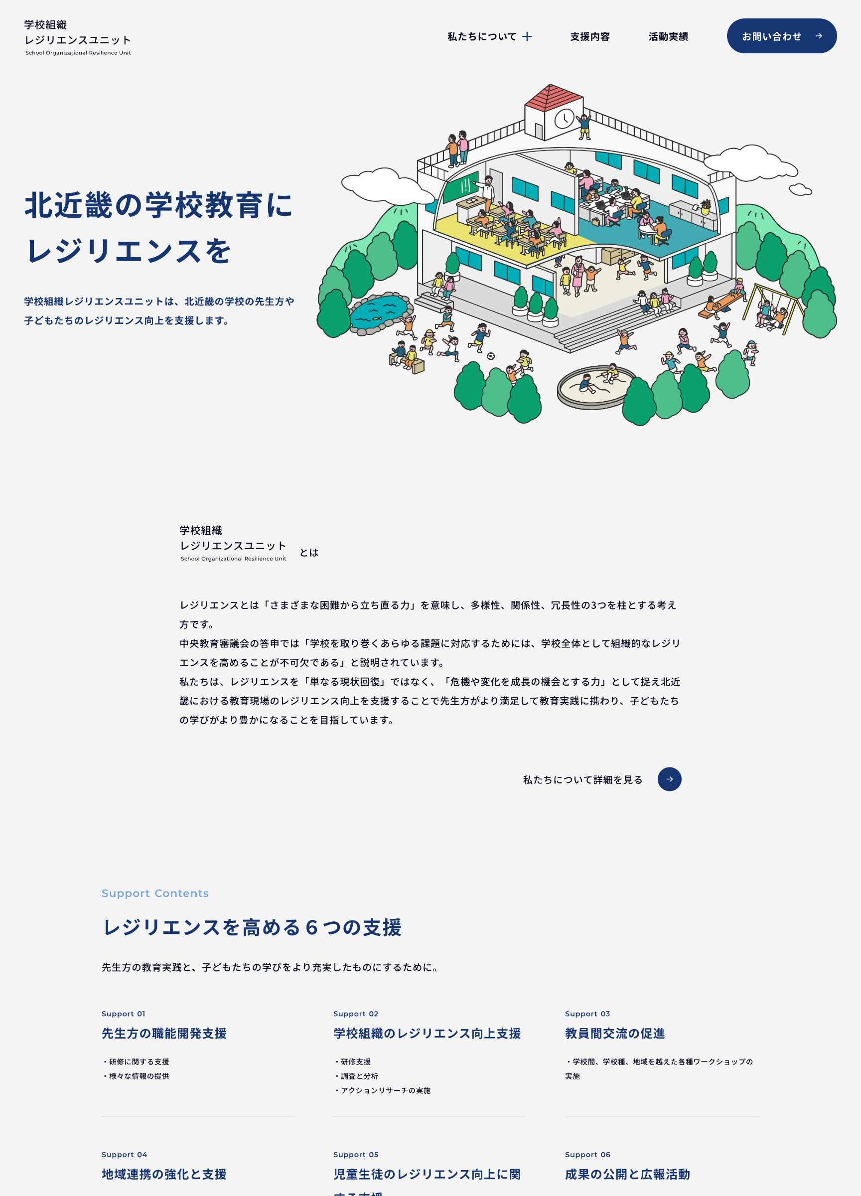 スクリーンショット:福知山公立大学 北近畿地域連携機構・学校組織レジリエンスユニット | ブランド・サービスサイト