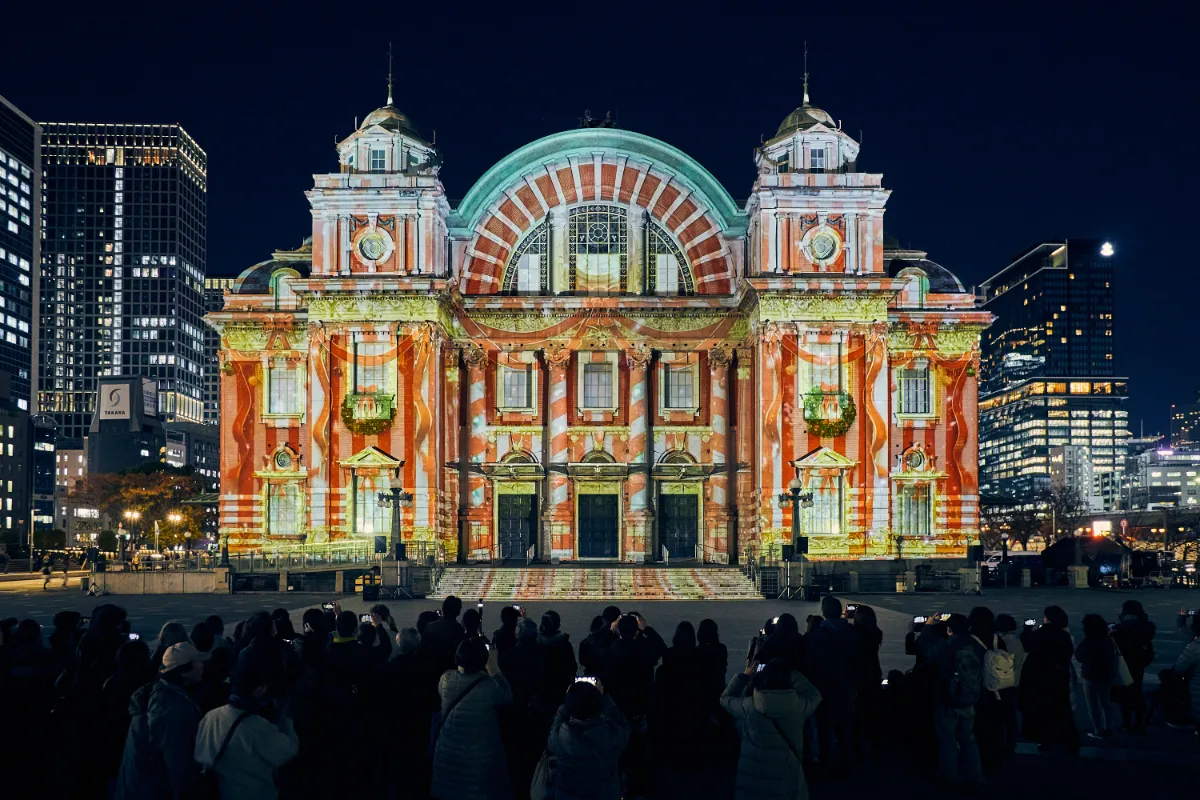 OSAKA光のルネサンス2025 大阪市中央公会堂壁面プロジェクション