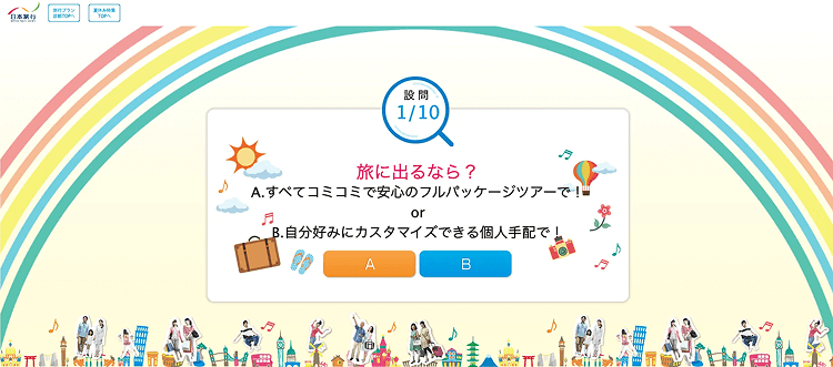 あなたにピッタリの旅行プラン診断
