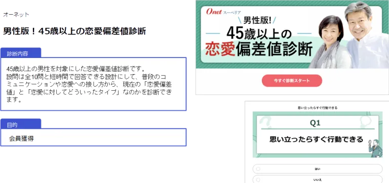 男性版！45歳以上の恋愛偏差値診断