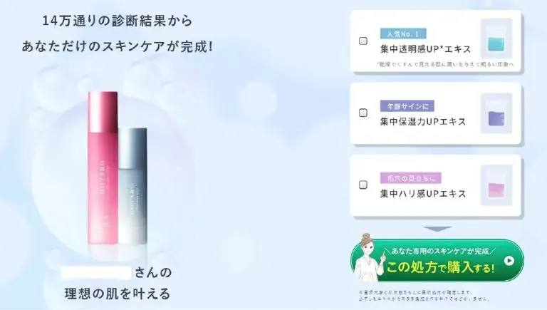 HOTARU PERSONALIZED「ONLINE肌診断」