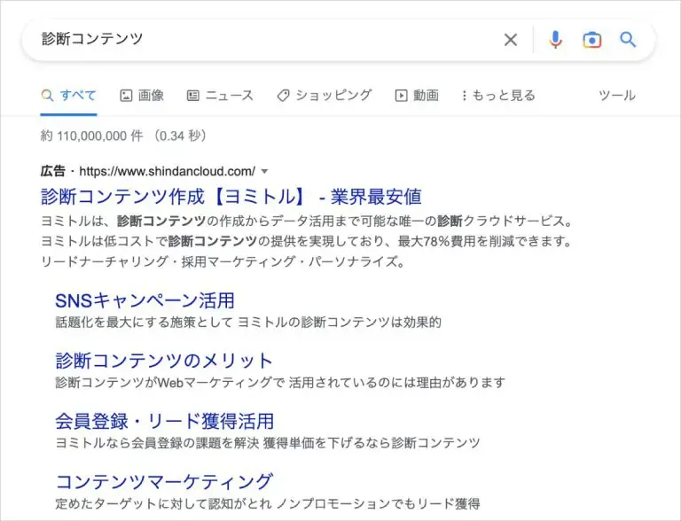 ピクルスで出稿しているリスティング広告
