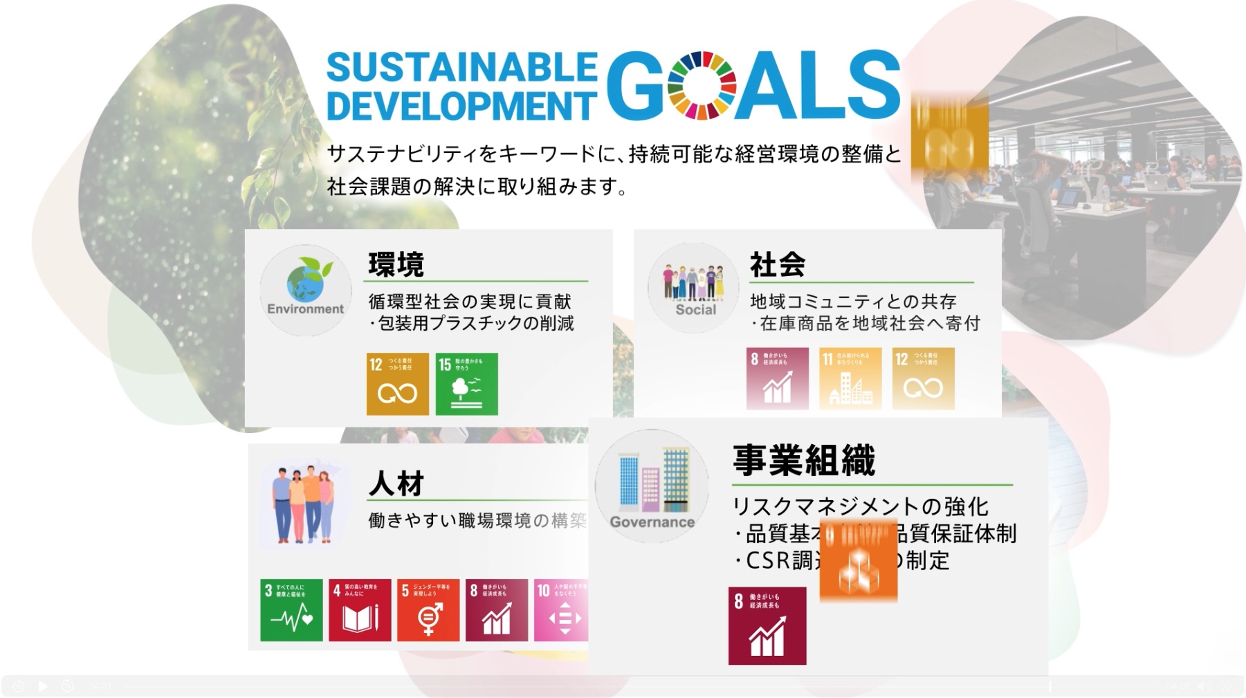 サステナブルな取り組み