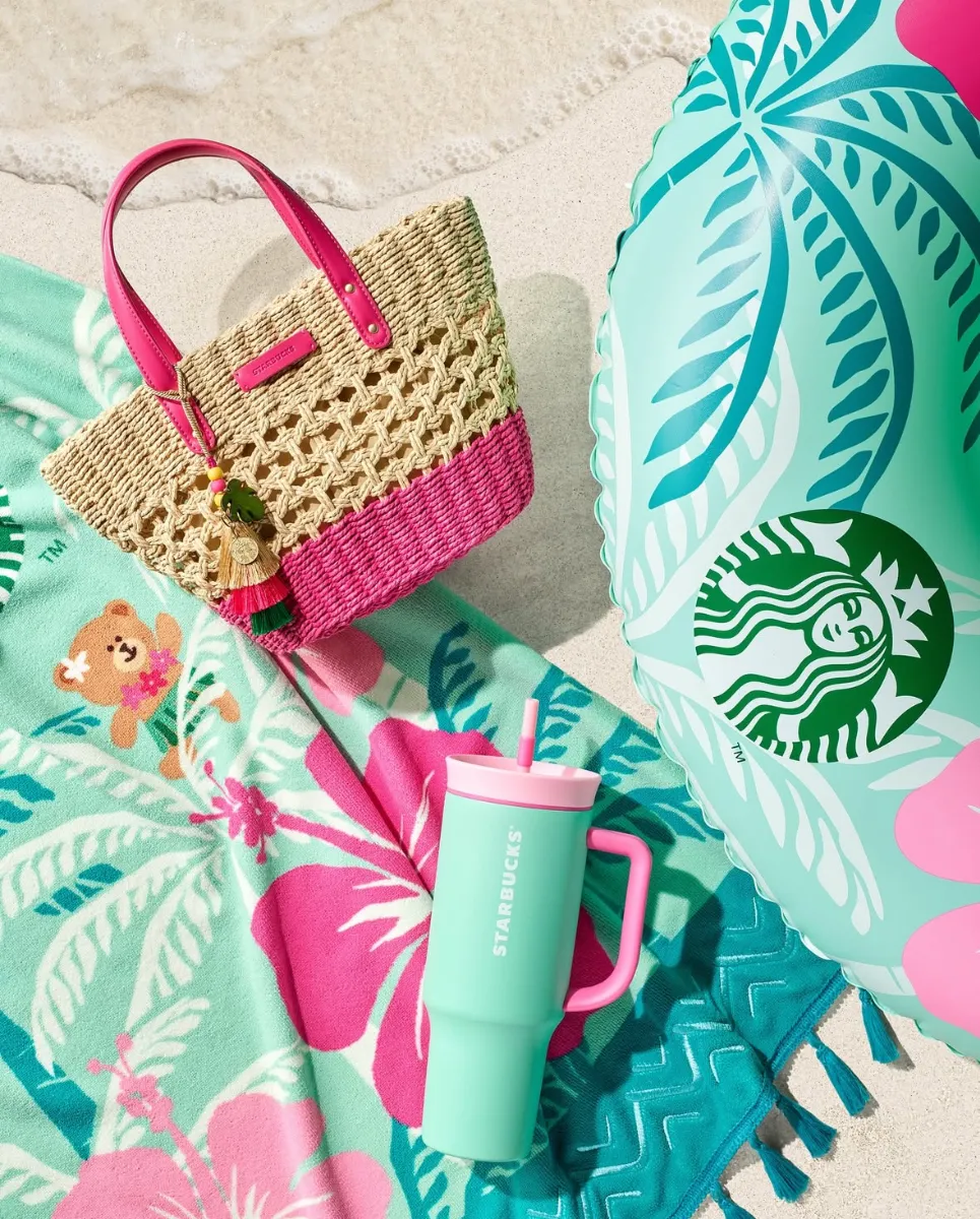 【韓国スタバ】2025夏★Sunset Summer Weekend Bag 最新🌺韓国スタバ タンブラー2025】サマーMD第2弾が発売決定！7