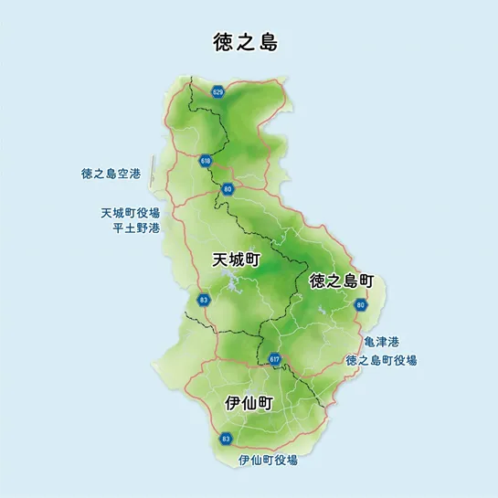徳之島の全体図
