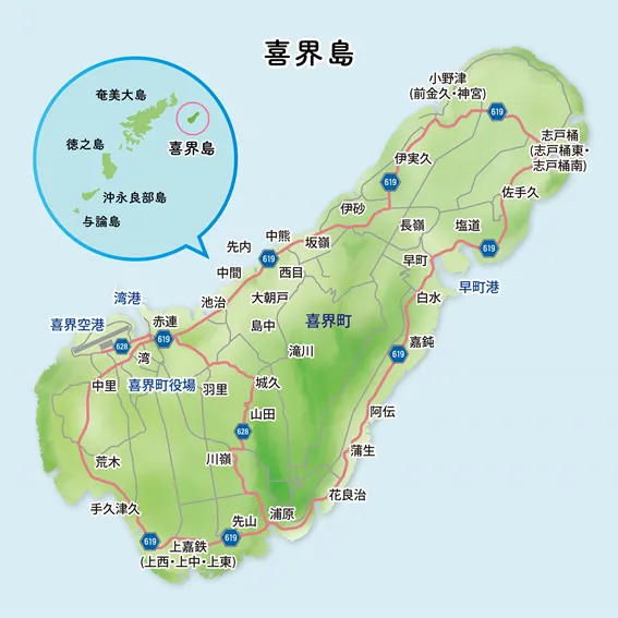 喜界島マップ