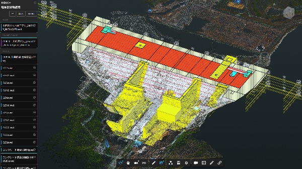 ドローンで取得した点群データとBIM/CIMモデルを統合したデジタルツイン現場