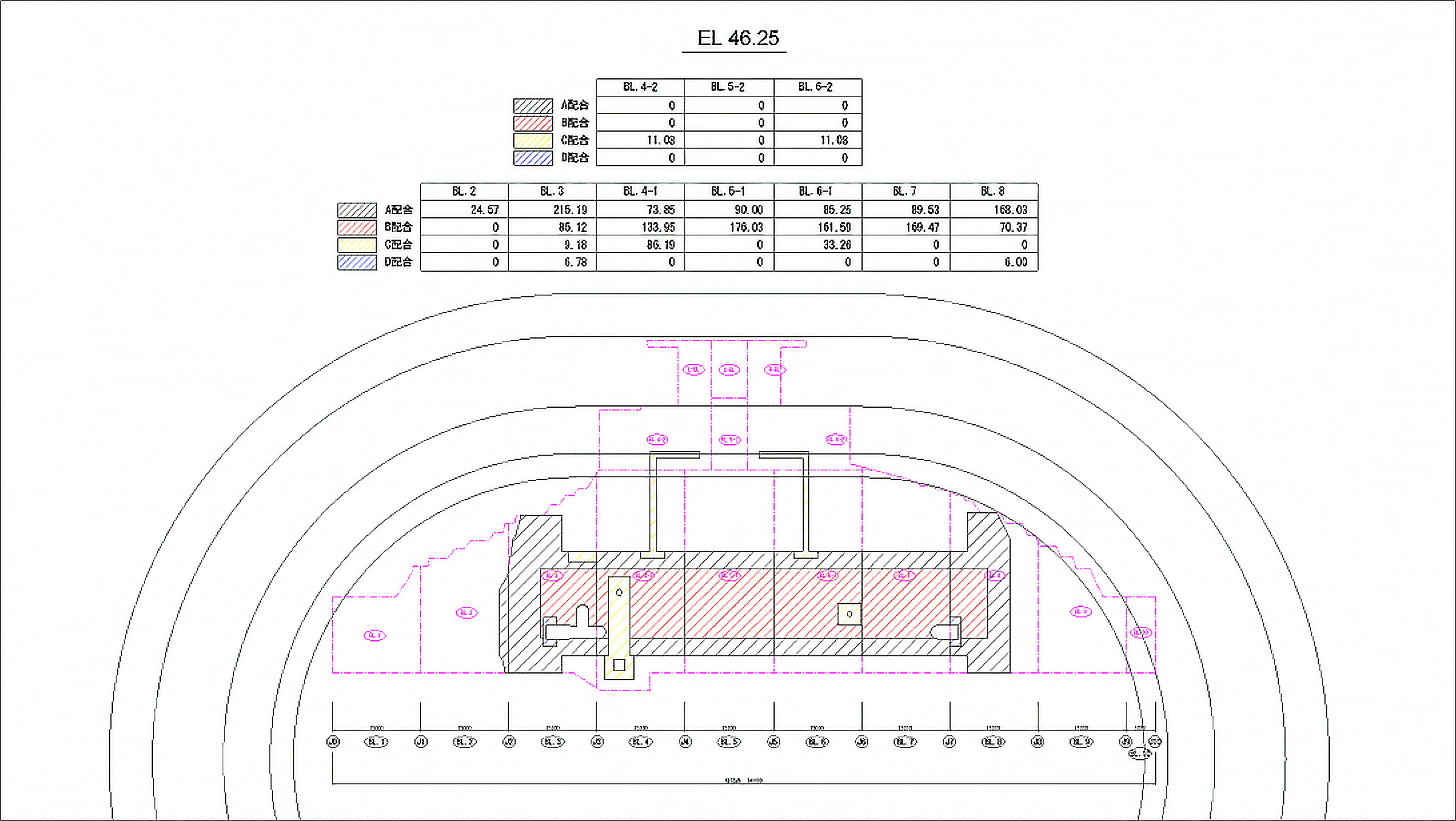 (3)2DCADに面積などを追記して作図した例(AutoCAD)