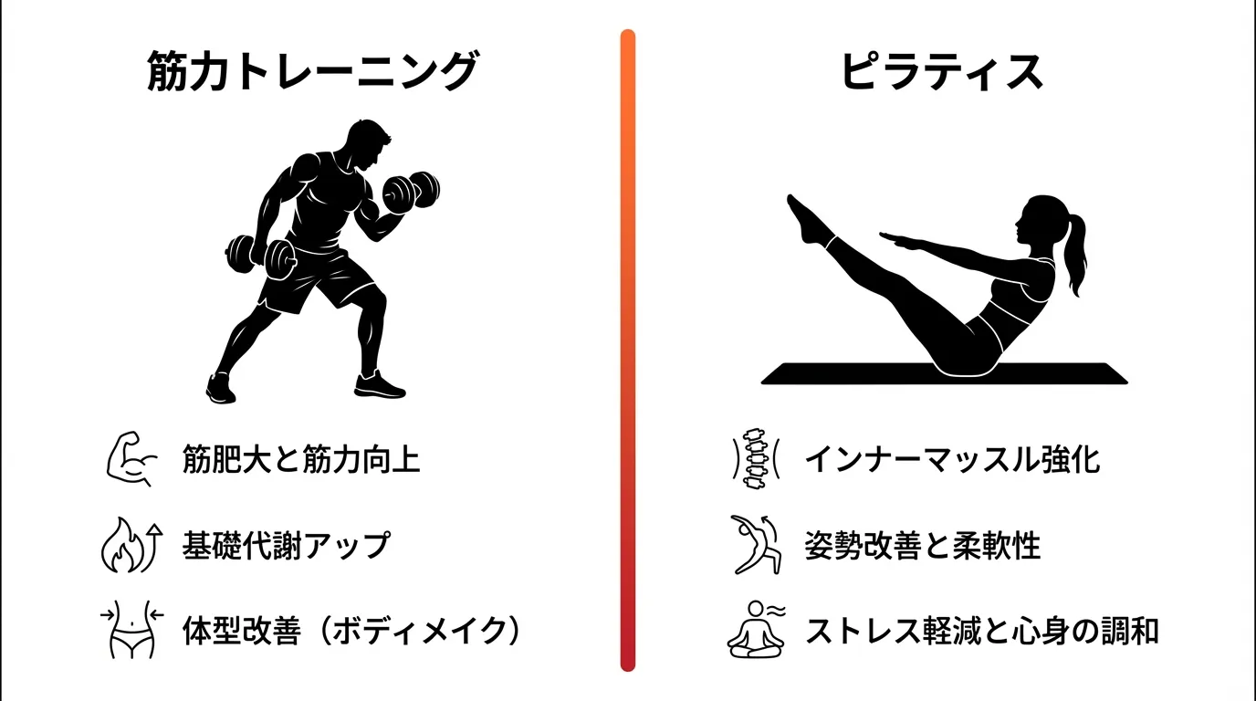 筋力トレーニングとピラティス、それぞれが身体にもたらす効果を科学的根拠に基づき解説