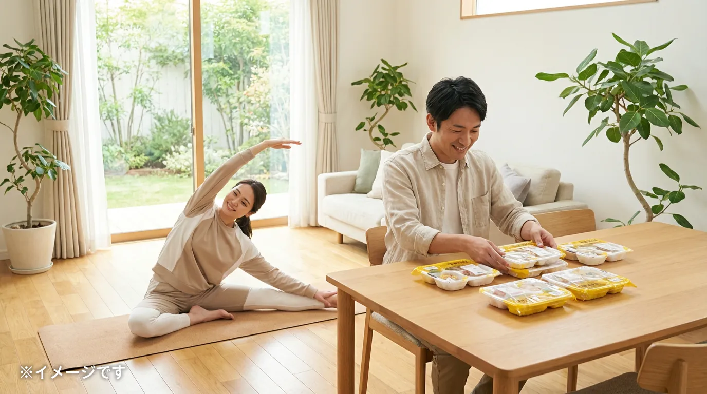 運動と食事の両立をイメージした画像