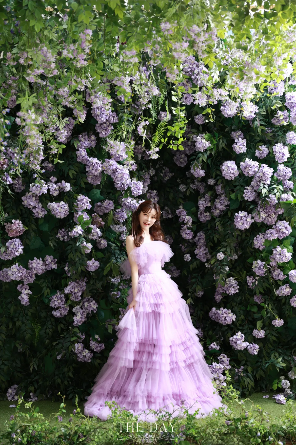 ウェディングドレス　結婚式　前撮り　韓国　オシャレ　パープル　フリル　かわいい 日本独占入荷】韓国ラベンダードレス💜｜宮崎 / 鹿児島 / 日本中の花嫁