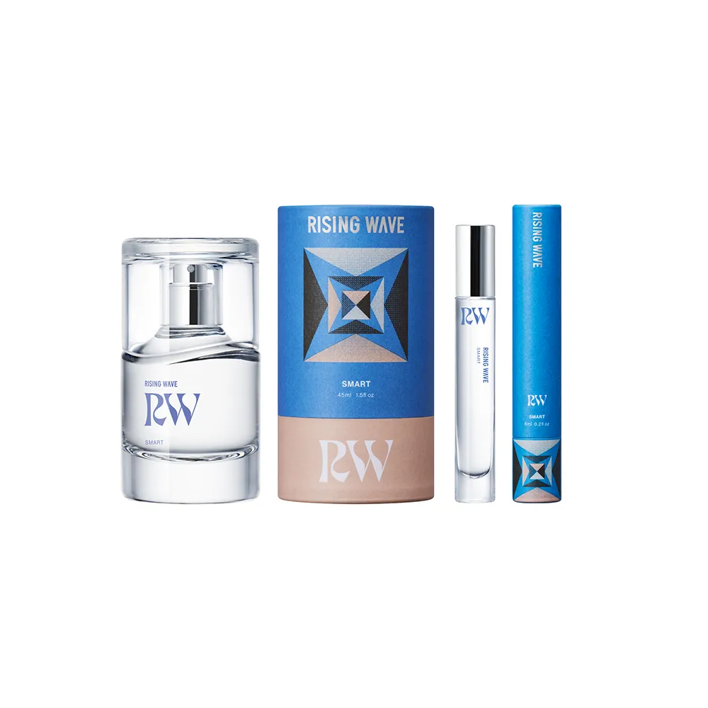 香りに、新しい波を。」 ライジングウェーブ ブランドロゴを