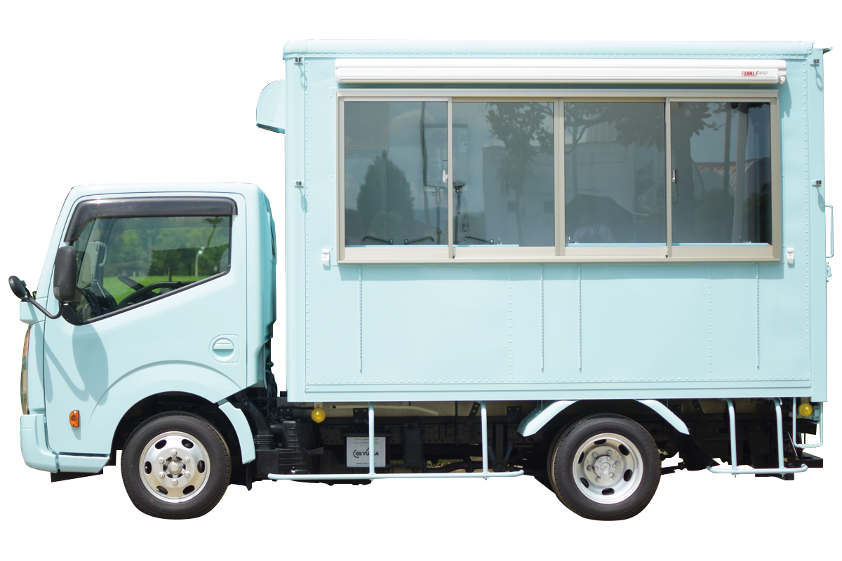 ロロ】移動式屋台 キッチンカー【ホワイト】 ロロ】移動式屋台