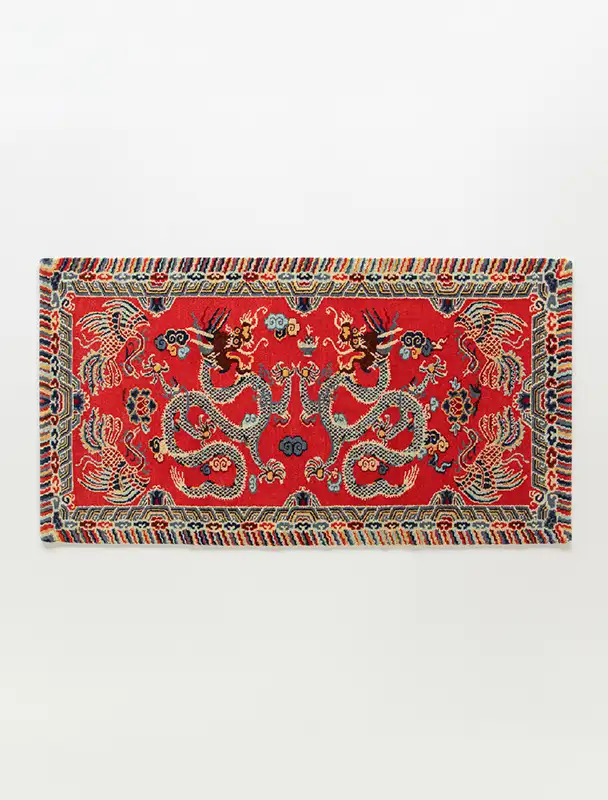 龍と鳳凰　カガマ　norbu lingka ノルブリンカ　チベット絨毯　ドラゴン 龍と鳳凰 | norbu/ノルブ | 三越伊勢丹オンラインストア・通販【公式】