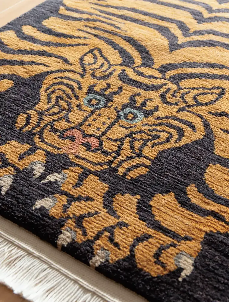 sapeur タイガーラグ グレー SAPEur TIBETAN TIGER RUG サプール ラグ グレー SAPEur TIBETAN