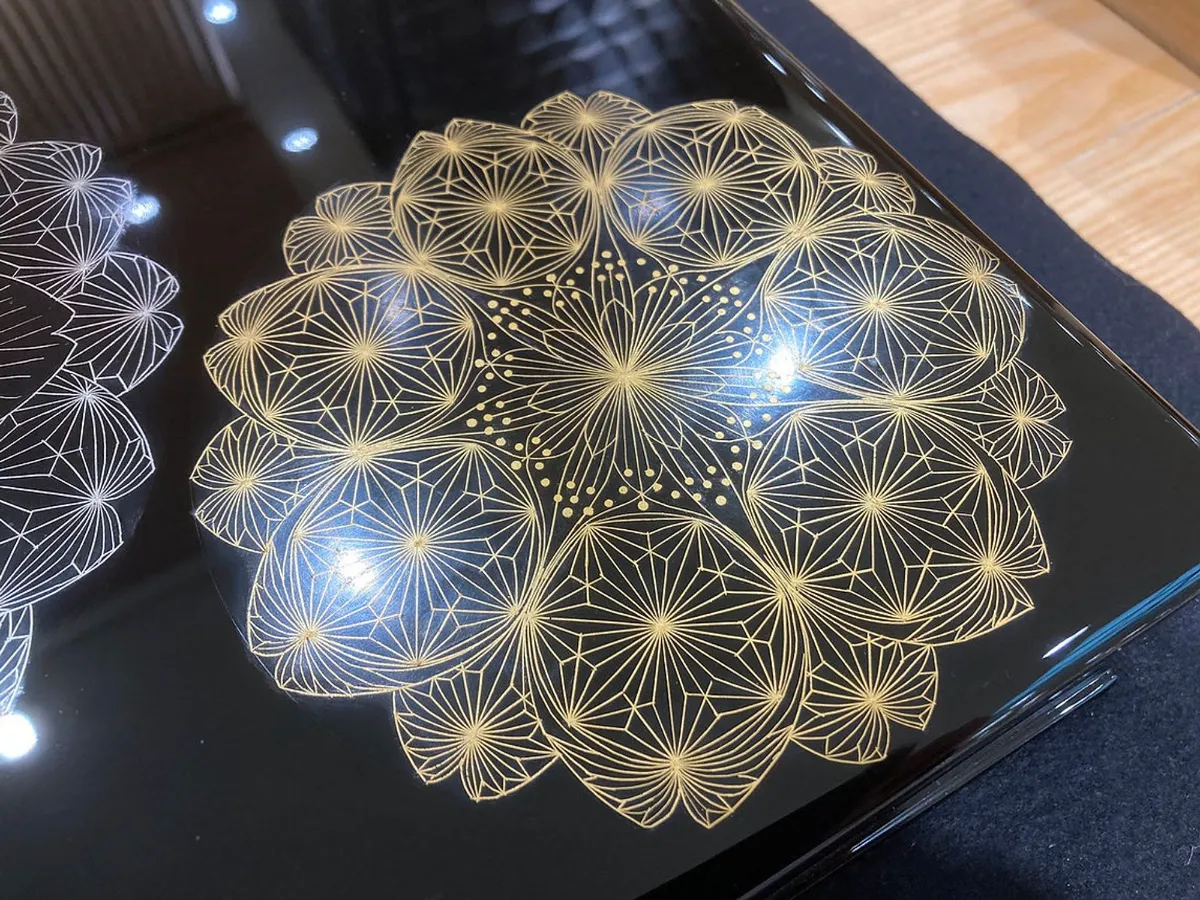 桜の花びらたちが～七角の截金へ～ - 美のおもてなし とくなが美術