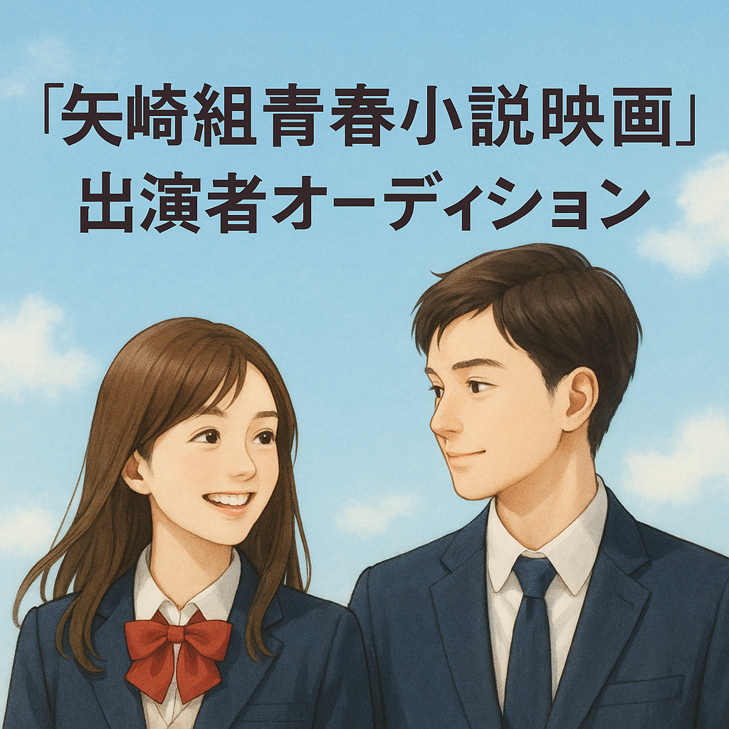 『矢崎組青春小説映画』出演者オーディション開催!