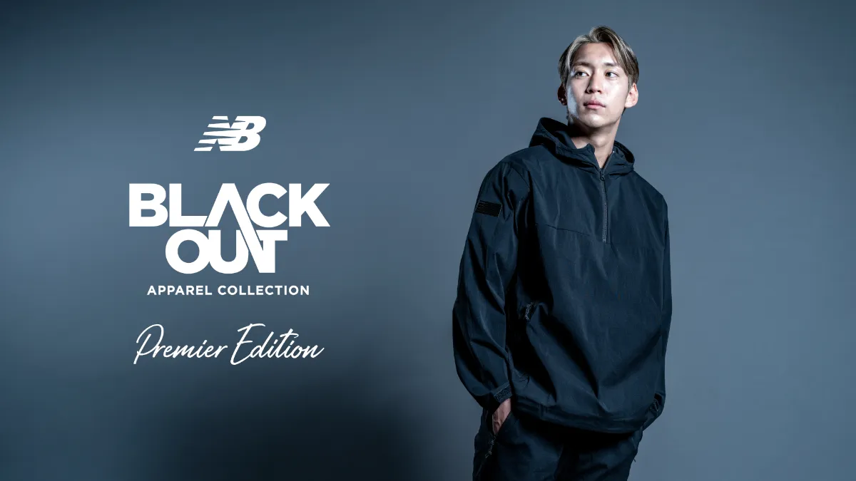 ニューバランス Black Out Collection プレミアエディション ポリエステルストレッチスウェットトップ サッカー ウェア スウェット AMT45204