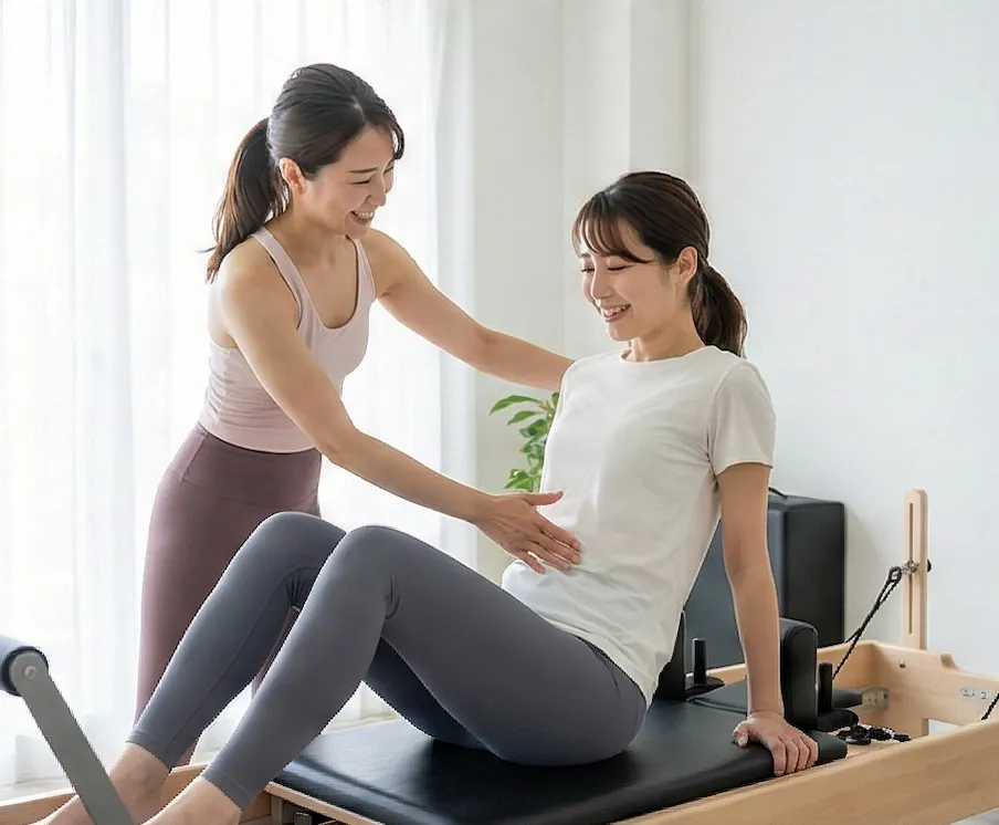 マシンピラティススタジオ反り腰改善