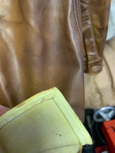 Jil Sander ジルサンダー レザージャケット 染料ムラ染め加工 ブラウン